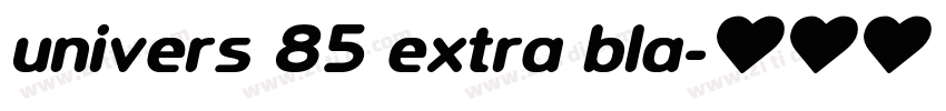 univers 85 extra bla字体转换